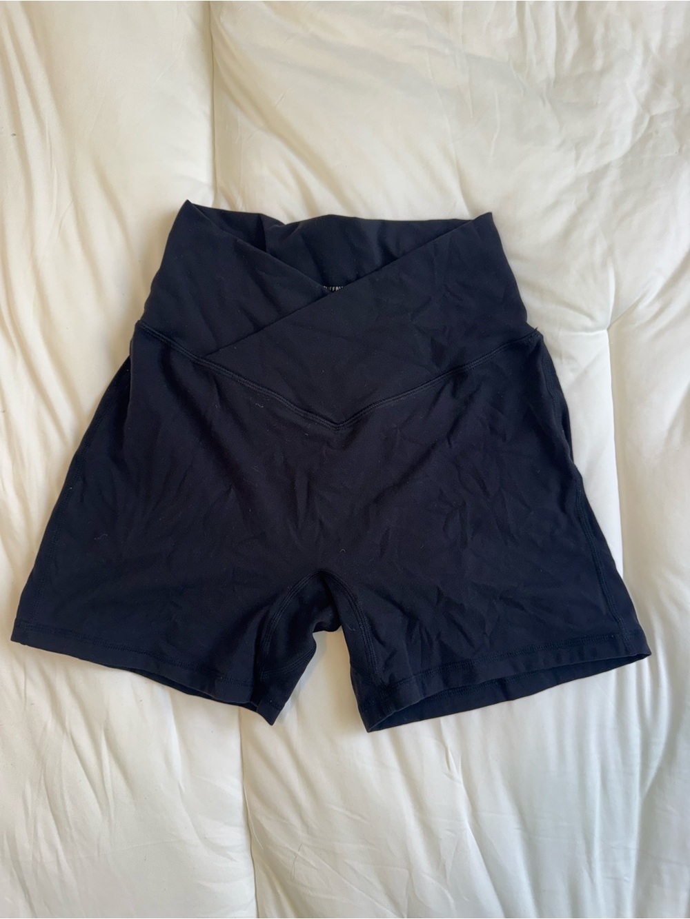 Buff Bunny V-Front Black Bike Shorts